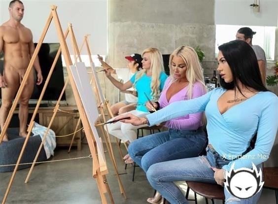 Robbin Banx, MJFresh - Sip And Paint And Suck Cock (2022/BrazzersExxtra.com/Brazzers.com/FullHD)