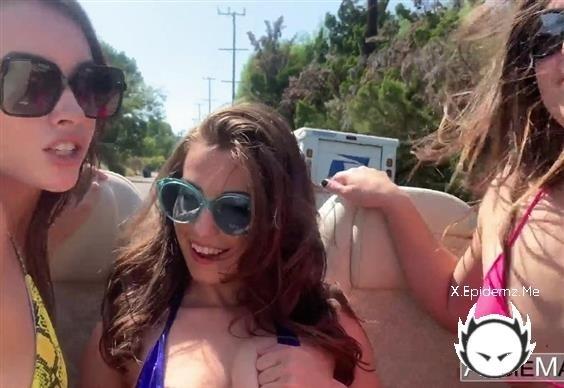 Abbie Maley, Trinity St Clair - The Car Isnt The Only Thing Thats Topless (2022/AbbieMaley.com/SD)