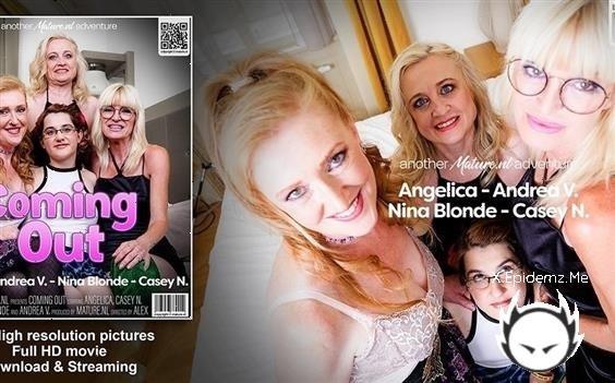 Andrea V - Mature Angelica, Andrea And Nina Blonde Found Out That Young Casey N. Is A Lesbian (2022/Mature.com/FullHD)