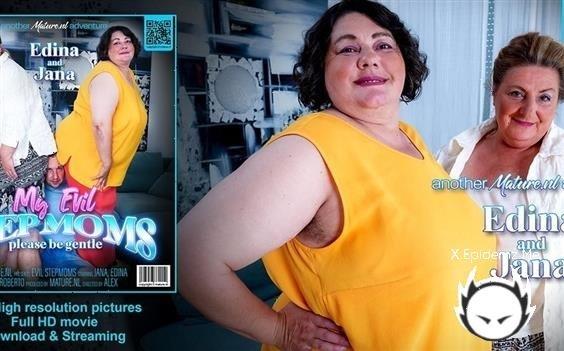 Edina - The Evil Stepmoms Edina And Jana Make This Young Guy Please Them In Every Way (2022/Mature.com/FullHD)