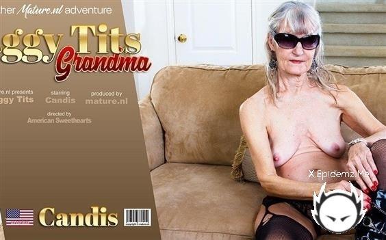 Candis - American Saggy Tits Granny Candis Loves Masturbating On The Couch (2023/Mature.com/FullHD)