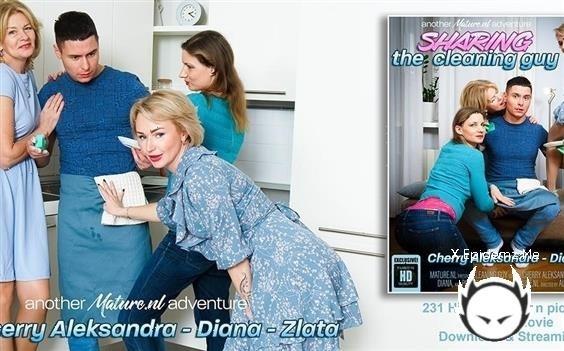 Cherry Aleksandra - Three Hot Milfs Share One Lucky Guy And Suck And Fuck Him Dry! (2023/Mature.com/FullHD)