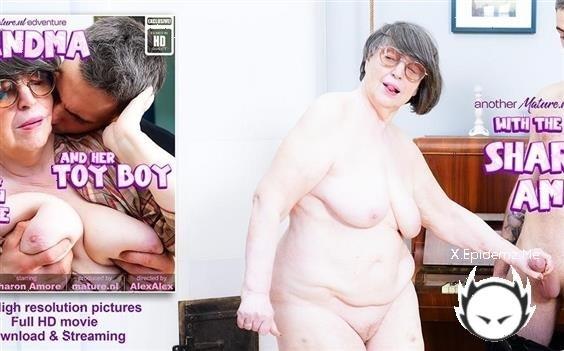 Sharon Amore - Sharon Amore Is A Horny Grandma Who Gets Fucked By Her Toyboy Student At Home (2023/Mature.com/FullHD)