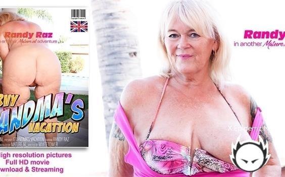 Randy Raz - British Randy Raz Is A Curvy Shaved Grandma Who Loves To Masturbate On Vacation (2023/Mature.com/FullHD)