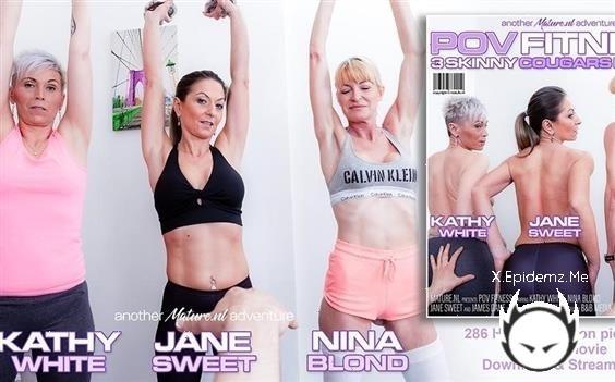 Jane Sweet, Kathy White, Nina Blond - Pov Fitness Fucking With Three Skinny Mature Nymphos (2024/Mature.com/FullHD)