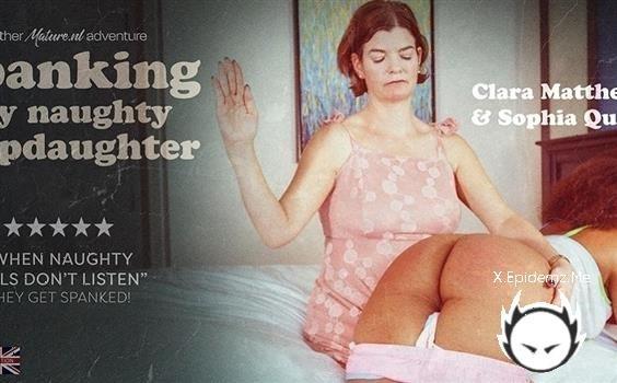 Clara Matthews - Teeny Sophia Quinn Gets Spanked By Her Wicked Stepmom Clara Matthews After Being Naughty (2024/Mature.com/FullHD)