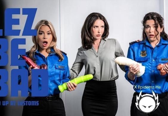 Casey Calvert, Victoria Voxxx, Nicole Aria - Tied Up At Customs (2025/LezBeBad.com/AdultTime.com/FullHD)