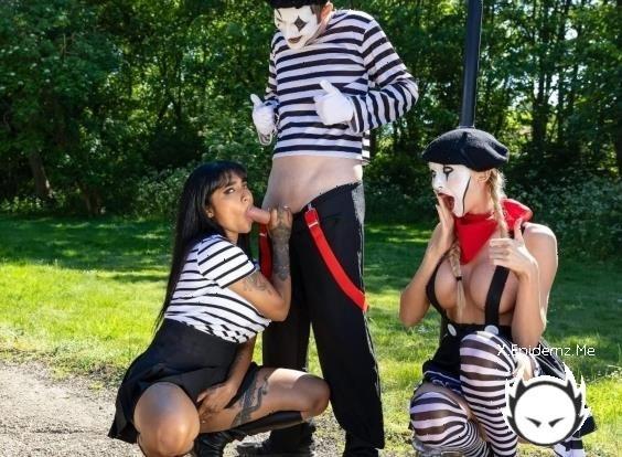 Yasmina Khan, Frances Bentley - Sexy Street Mimes (2025/HornyHostel.com/LetsDoeIt.com/SD)